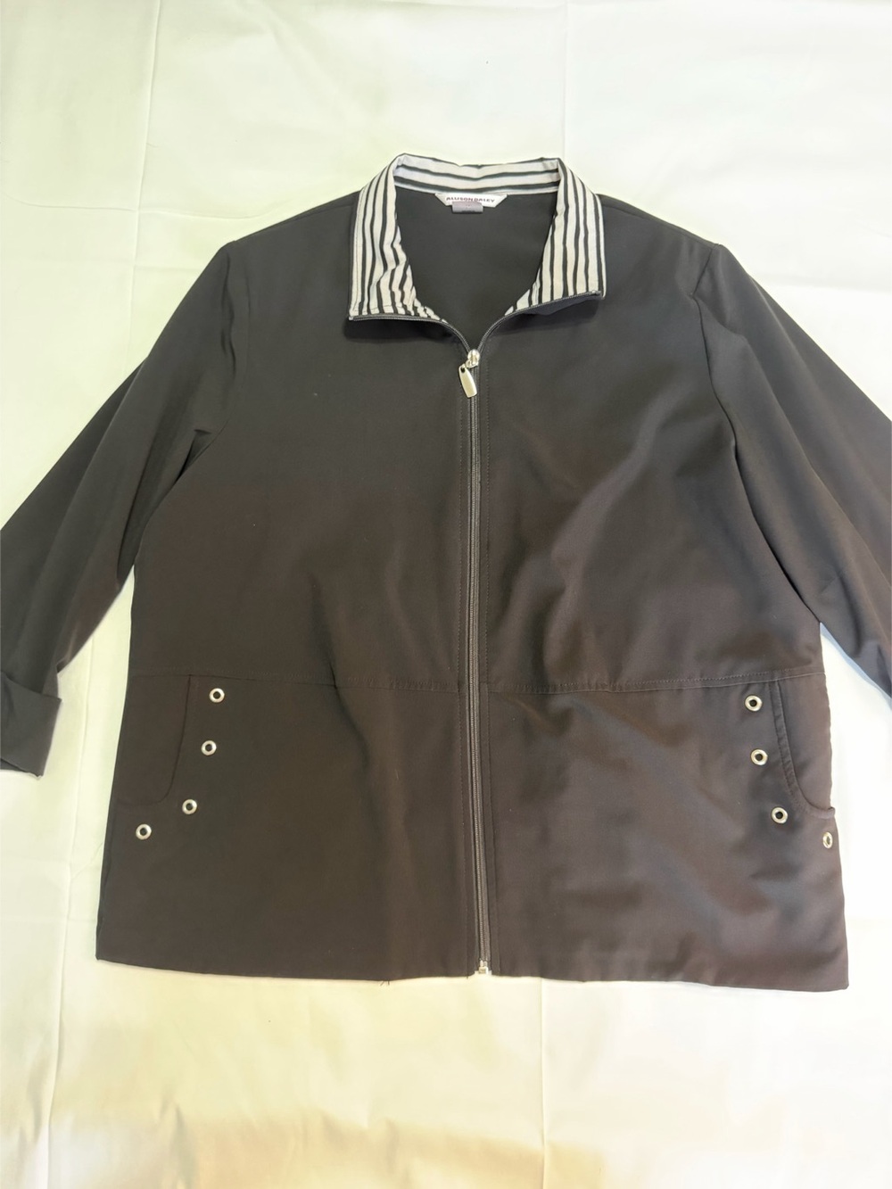Allison Daley Striped Black & White Jacket Size 14